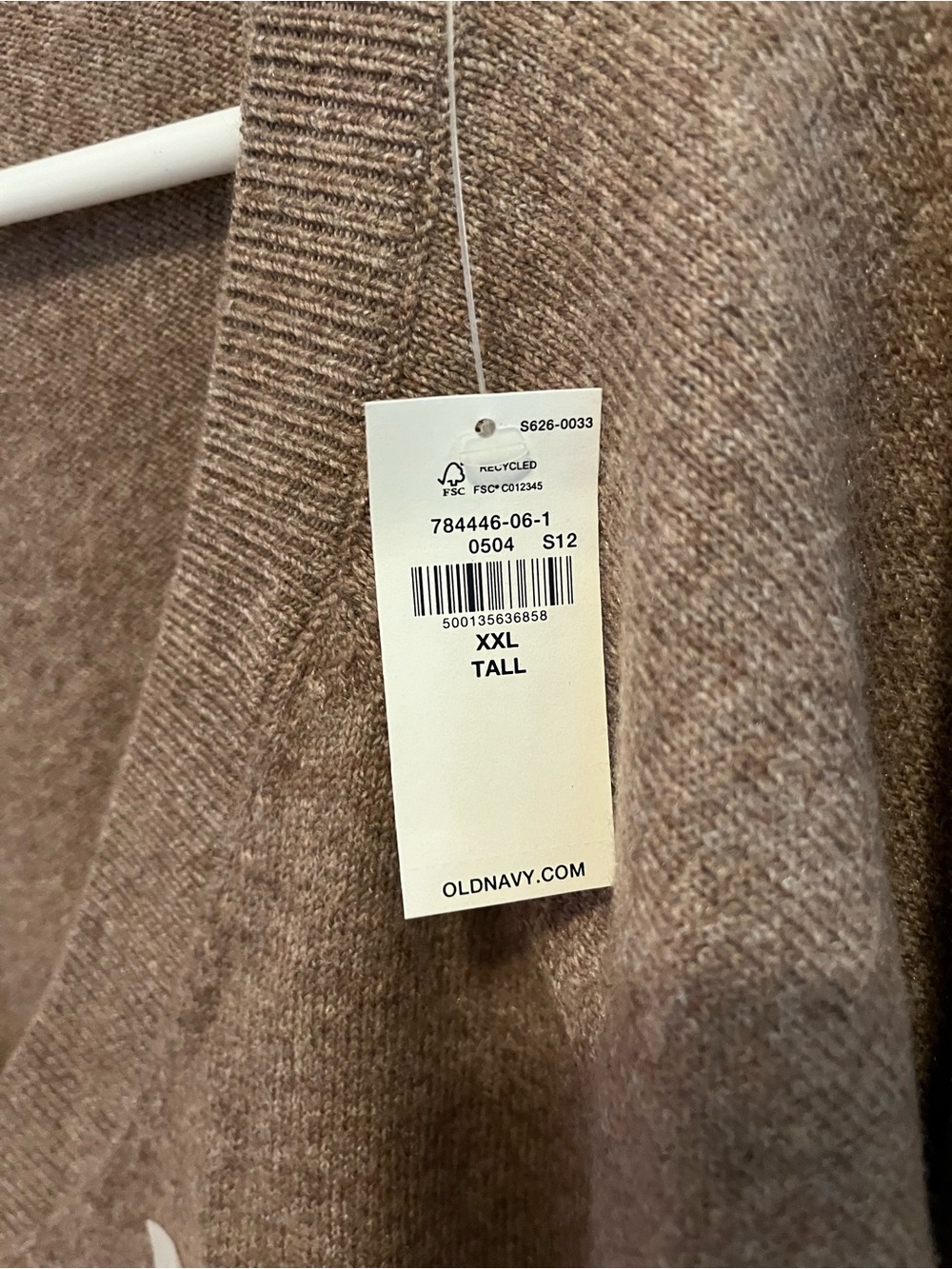 XXL Old Navy Women's V-Neck Sweater - Taupe - Picture 2 of 4